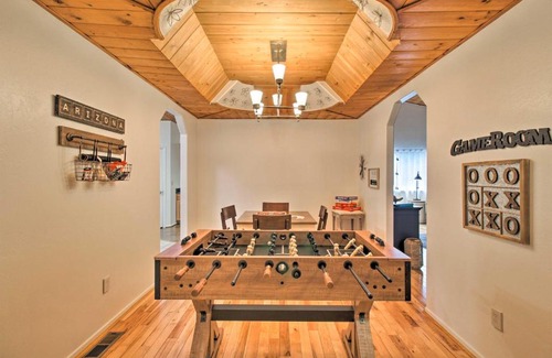 Pinetop House | Modern Pinetop Cabin with Game Area, Deck and Fire Pit