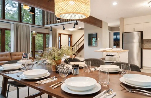 East Stroudsburg House | Modern Poconos Elegance Fire Pit, Hot Tub, Games
