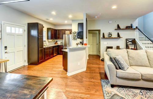 Savannah House | Modern Savannah Home: Backyard w/ Gas Grill