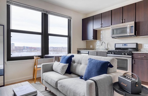 Assembly Square Apartment | Modern Somerville Studio w/W/D, Gym & Roof, nr Assembly T, by Blueground