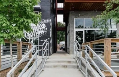 The Nations Apartment | Modern Studio with Private Deck in Nashville