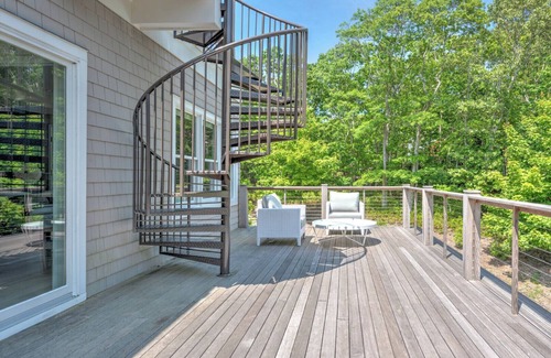 Amagansett North House | Modern-style home with heated private pool, open-floor plan, ample natural.
