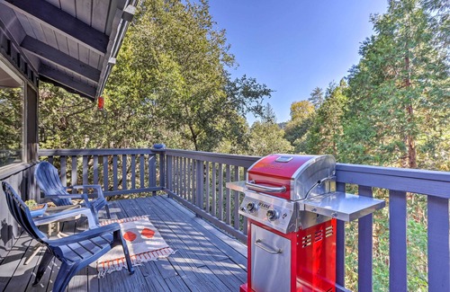 Crestline Cabin | Modern & Unique Cabin with Deck by Lake Gregory!