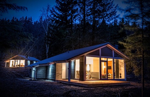 Ruhla House | Modernes Ferienhaus mit Sauna, Kamin, Fußbodenheizung, Schwimmbad