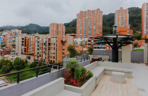 Bogota Apartment | Moderno estudio con gimnasio, terraza y coworking en Bogotá