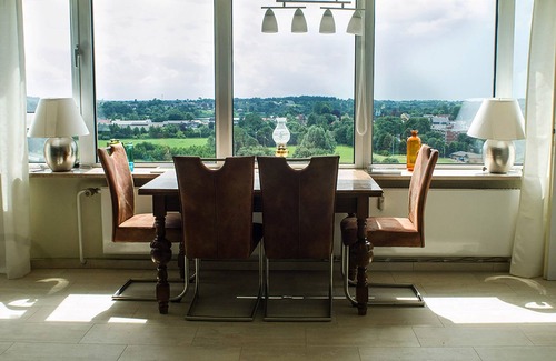 Schleswig Apartment | Moin Moin and welcome to the Wikingturm with a view of the loop .