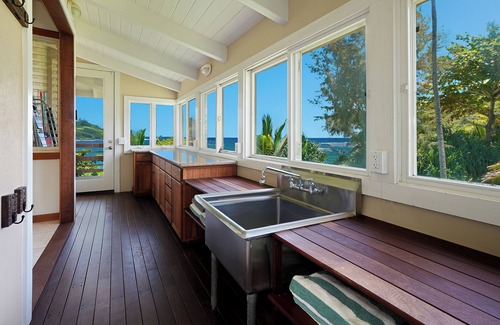 Kilauea House | Moloaa Bay Villa & Cottage, beachfront on secluded white sand beach