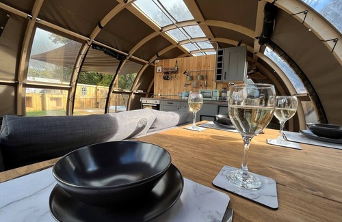 Tenby RV Rental | Moonlight Dome with hot tub