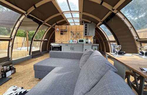 Tenby RV Rental | Moonlight Dome with hot tub