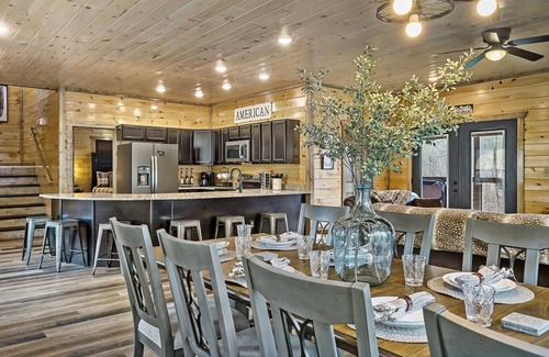 Gatlinburg Cabin | Mountain Chalet in Gatlinburg with Indoor Pool, Game Room, Hot Tub & 3 Decks!
