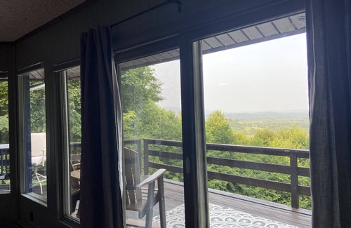 Cana House | Mountain house in Fancy Gap with great room with a bar & games w/beautiful view