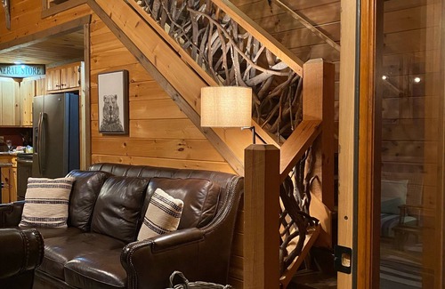 Blue Ridge Cabin | Mountain Modern Retreat with 2 Fireplaces/GameRoom/Creek