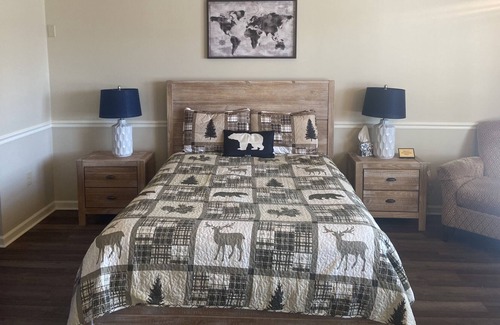 Lake Placid Apartment | Mountain View Balcony Efficiency Suite