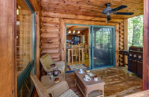 Old Fort Cabin | Mountain View Cabin near Asheville with Hot Tub