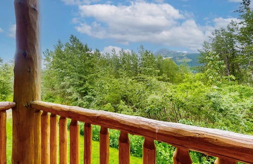 Alyeska Condo | Mountain-view condo with private hot tub, fireplace, deck, W/D