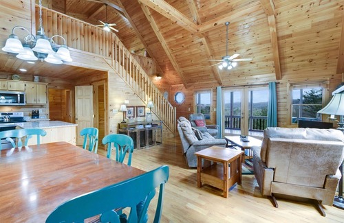 Foxfire Estates Cabin | Mountain View Getaway-Hot Tub, Fire Pit, Game Room, Minutes from Blue Ridge, GA