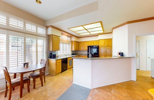 Rancho Vistoso House | Mountain-view home with on-site pool/hot tub, private yard, patio