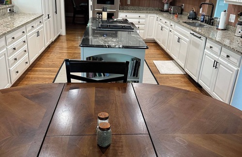 Hendersonville House | Mountain View’s, dual water fall Koi pond and private theater.