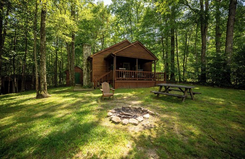Hico Cabin | Mountaineer Cabin 1 - Hot Tub & Fireplace close to New River Gorge National Park
