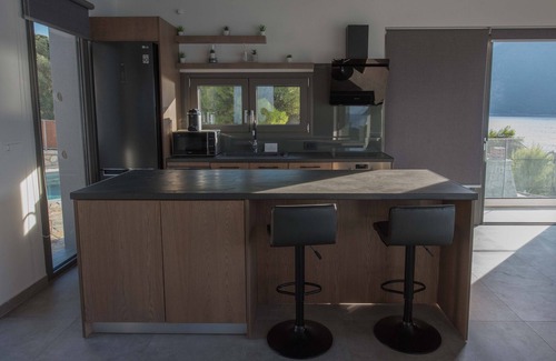 Evgiros Villa | Mr Grey luxury villa is a modern with its own private beach