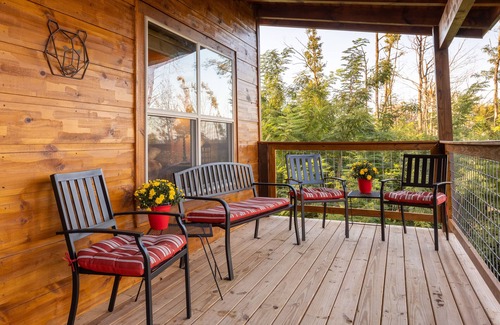 Chalet Village North Cabin | Mt. Le Conte Views! Location, Luxury 2 BR Cabin with Fire Pit, Hot Tub, 5 Stars
