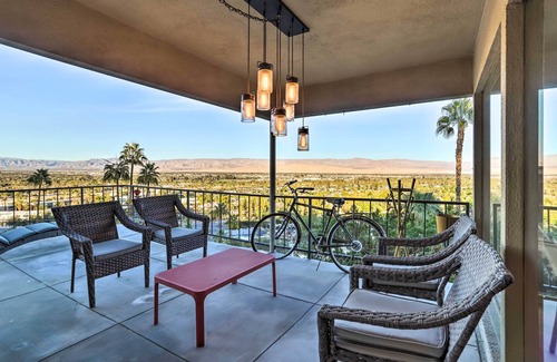 Araby Condo | Mtn-View Balcony + Pool Access: Palm Springs Gem