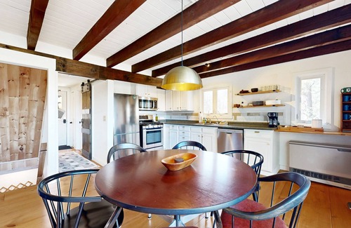 Thornton House | Mtn-view home with large deck, wood stove, firepit, grill, streaming, W/D, & AC