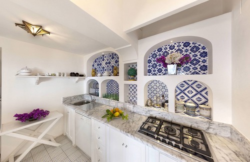 Positano City Centre Apartment | My Rental Homes - Monsour immersed into a wide private garden terrace, sea view