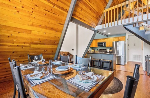 Kachina Village Cabin | Nakai Trail Vacation Rental | 4-BR A-Frame in Kachina Village, Flagstaff | Loft Firepit Game Rm Sauna New Bathroom