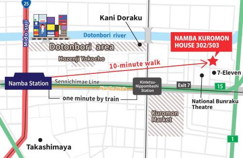 Dotonbori Apartment | Namba Kuromon House 503