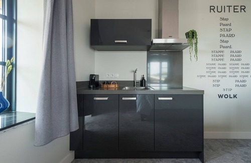 Centrum Apartment | Near Safaripark Beekse Bergen apartment, featuring a private kitchen, bathroom.
