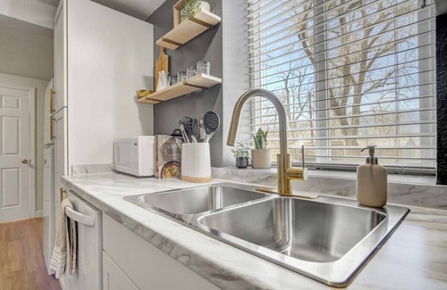 Central Colorado Springs Apartment | Nested Pointe! Downtown w Workspace & Fire Pit