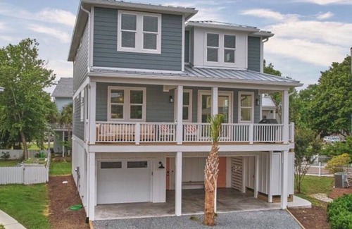 Carolina Beach House | New 4-Bedroom Lux Beach House at Kure Beach NC, Sleeps 6 Adults/6 Children