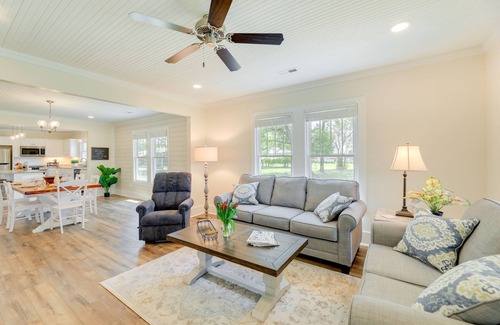 New Bern House | New Bern Vacation Rental on Farm w/Fire Pit!