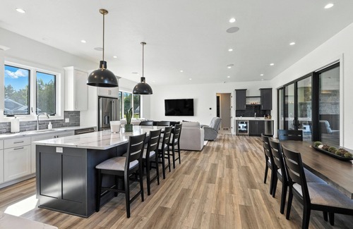 Baileys Harbor House | New Build Baileys Harbor-sunset view and pool table