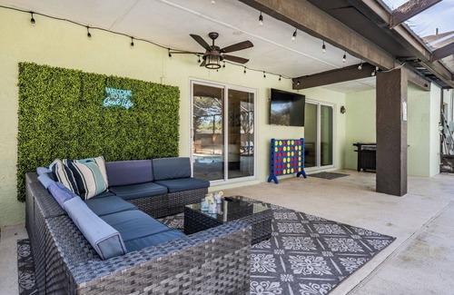Clearwater House | NEW Coastal 3BR Oasis | Heated Pool & Spa, Fire Pit, Game Room