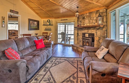 Mountain Cabin | NEW! Cozy Cabin Retreat w/ Fire Pit, Grill & Views