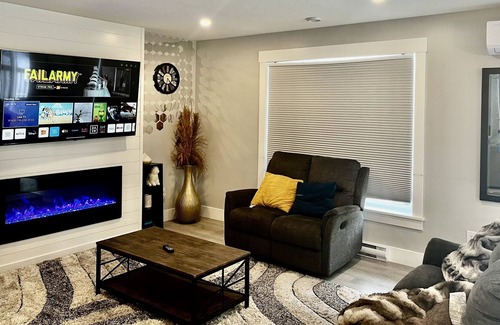 Dieppe Apartment | New detached home, patio, A/C, close to airport