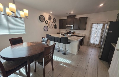 North Las Vegas House | New Gated Luxury: Modern gated 2 bed 2 bath home with soaking Tub, Patio, BBQ.