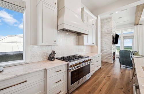 Dune Allen Beach House | New Listing! Gulf Front! Hot Tub! Private Beach! Firepit! Elevator! EV Charger!