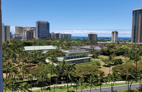 Waikiki Condo | NEW LISTING! Waikiki Ocean View One Bdrm Condo. AC, Parking, Pet. Close to Beach
