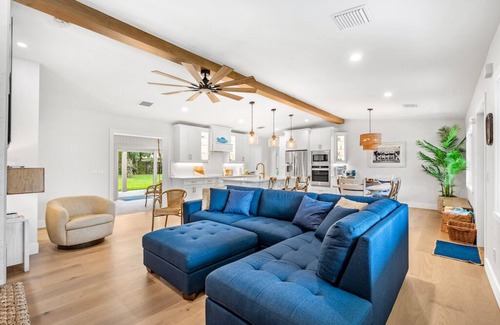Melbourne Beach House | New Luxury Coastal Classic w/Hanging Bed-Steps to Beach. Designer Showcase home.
