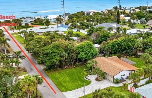 Melbourne Beach House | New Luxury Coastal Classic w/Hanging Bed-Steps to Beach. Designer Showcase home.