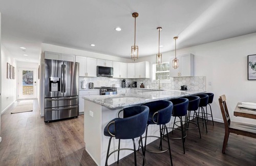 Lake Harmony House | New Modern Luxe Lakeview Retreat: Lake Access, HotTub, Game Room, Firepits, Pets