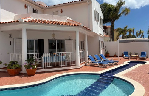 Olhos D'Agua Villa | New! Private Pool, Walk to Beach, Sea Views, Central Loc, 4 Bed/4 Bath, Parking