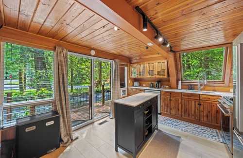 Ashford Cabin | New Rainier Forest Lodge w/Hot Tub-Fireplace-EV-WiFi