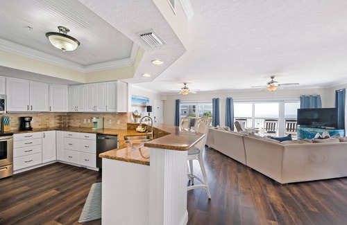 Bradenton Beach Condo | New Rental- Beach Views! Updated Spacious condo with Coastal Decor