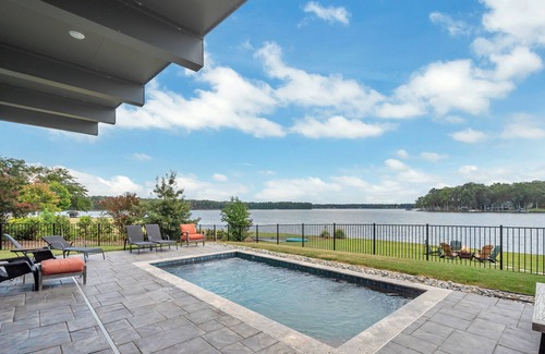 Lake Oconee House | NEW Waterfront Mid-century Modern Home with Heated Pool