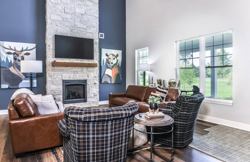 Boulder Junction House | Newly-built, secluded home with firepit, patio, front porch, & gas fireplace