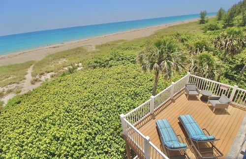 Fort Pierce House | Newly Listed Ocean-Front-to-River-Front 6 BR Beach House Estate; w/Elevator.